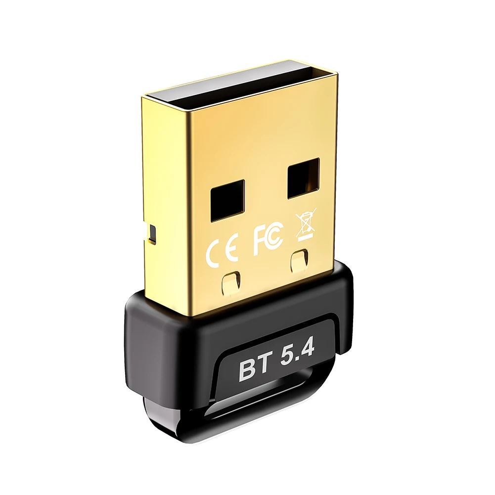 BT 5.4 어댑터 USB BT 5.3 동글 플러그 앤 플레이 USB BT 어댑터 (PC 마우스, 키보드, 헤드폰, 스피커용)