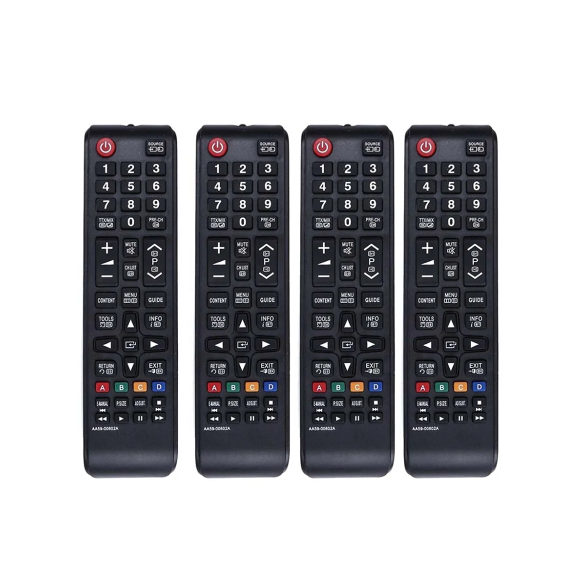 

For Samsung 4Pcs LCD LED TV Smart English Universal Remote Control AA59-00602A AA59-00666A AA59-00741A AA59-00496A