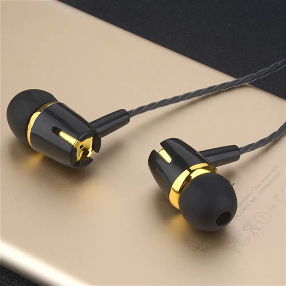 3.5mm Stereo Earphone Earbuds Bass Headphone Sports Headset With Mic for Iphone Samsung Huawei Xiaomi PC Phone
