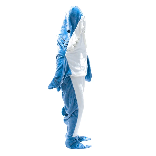 Felpa con cappuccio in pile indossabile coperta Shark sacco a pelo pigiama  con cappuccio coperte animali indossabile coperta di squalo felpa con  cappuccio per uomo e donna - AliExpress