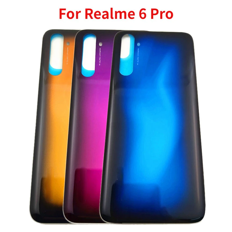 

New Back Cover For OPPO Realme 6 Pro RMX2061 RMX2063 Battery Cover Glass Housing Panel Door Case Replacement Parts