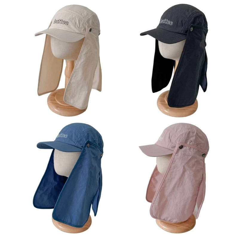 

Kids Summer Sun Hat Infants Toddlers Baseball Caps Big Sunhat Quick Drying Sunhat with Detachable Shawl