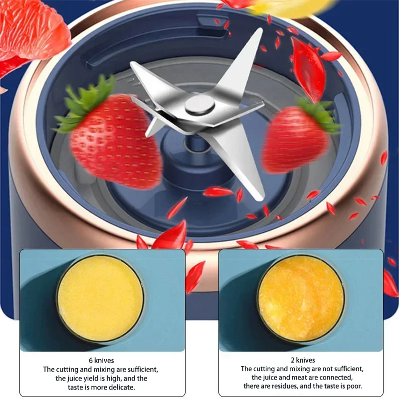 Electric Juicer Cup Portable USB Multifunction Double Cup Juicer Fruit Blender Milkshake Juice Cup Smoothie Blender 2
