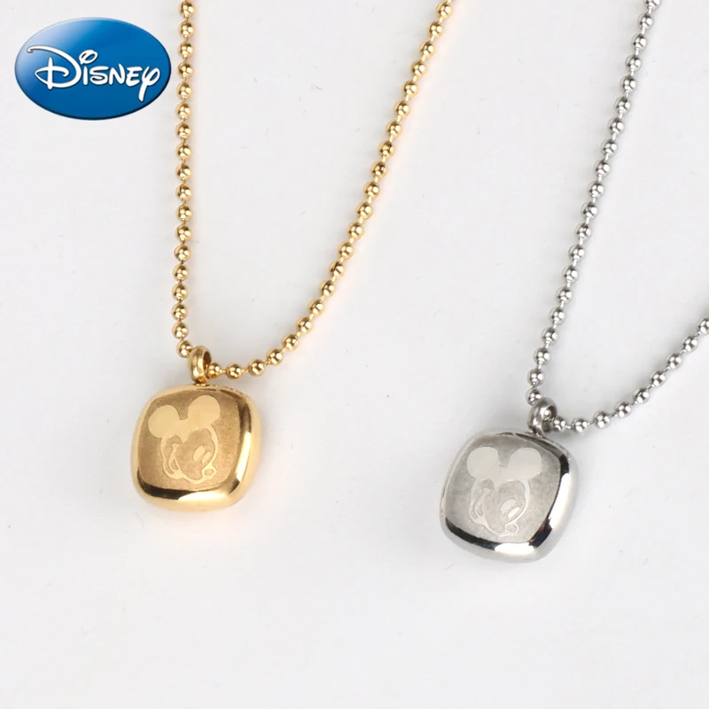 

Disney Anime Mickey Mouse Necklace for Girls Women Stainless Steel Chain Cartoon Clavicle Chain Gift for Friends Kids