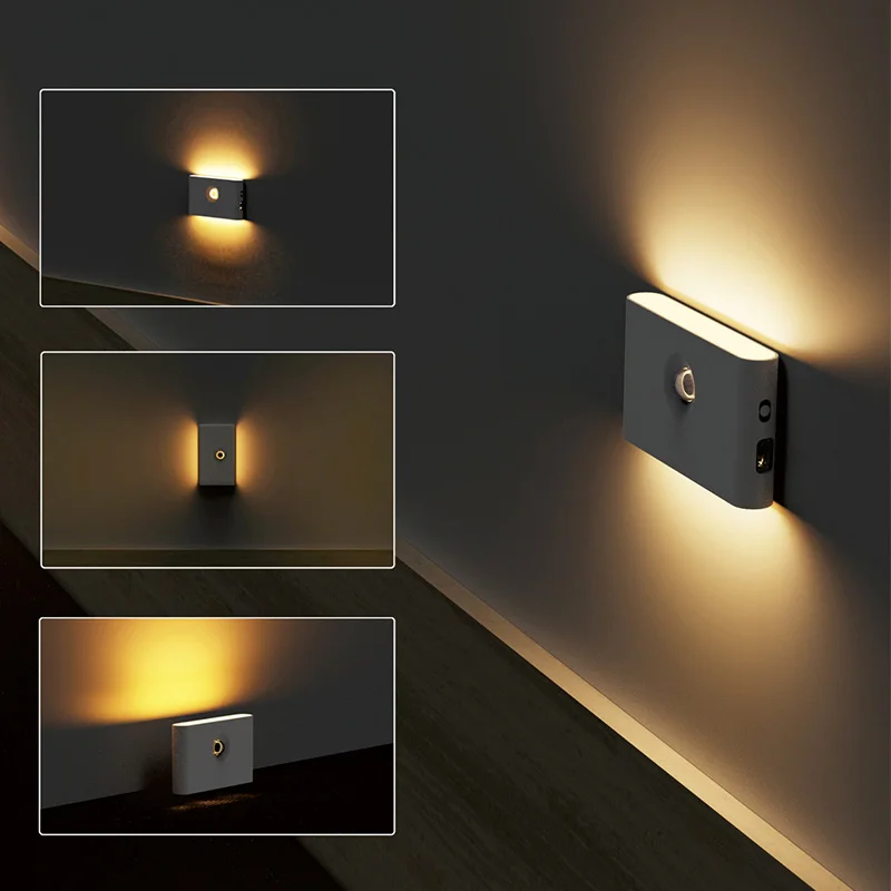 Tanie Nowy czujnik ruchu lampka nocna akumulator bezprzewodowa lampa magnetyczna LED sklep