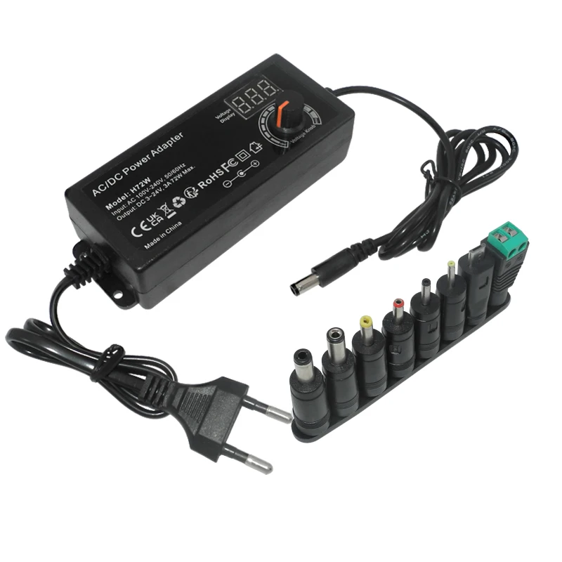 Alimentatore Switching Regolabile DC 3V-28V Per Elettronica, Monitor, Hobby