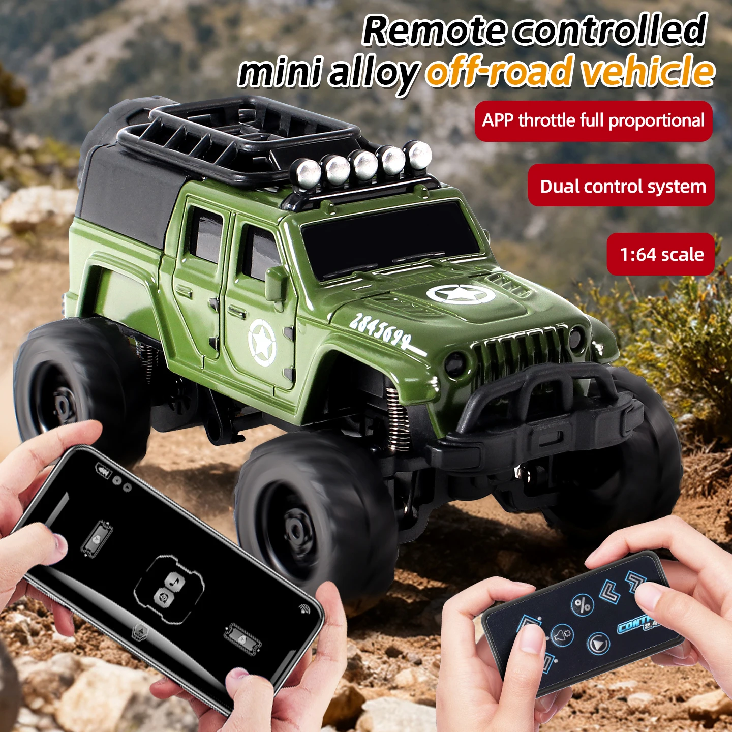 Crawler Buggy RC 4x4 Tout Terrain - Pont en Bois Argenté