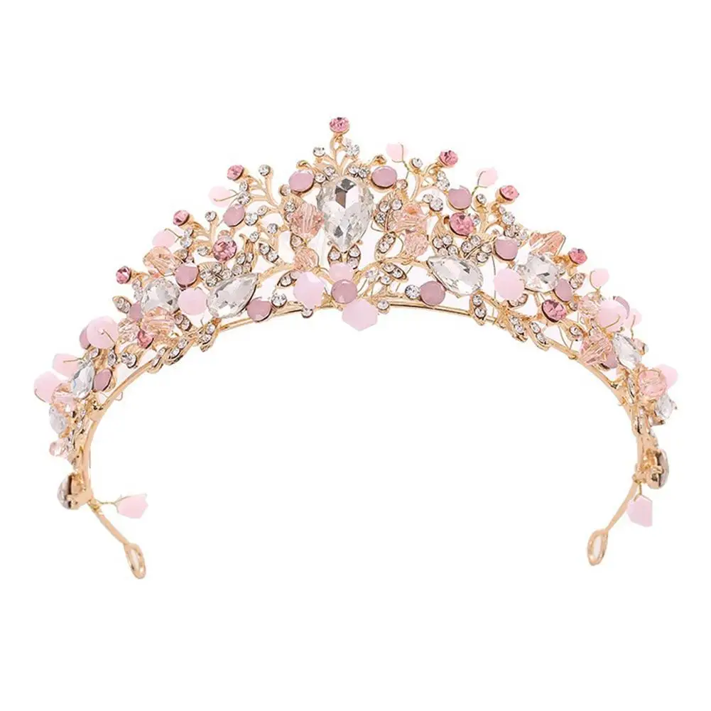 Mädchen Kristall Tiara Prinzessin Krone Stirnband Braut Hochzeit Strass Haarschmuck Geburtstag Weihnachten Kuchen Topper Dress Up – Detail 1