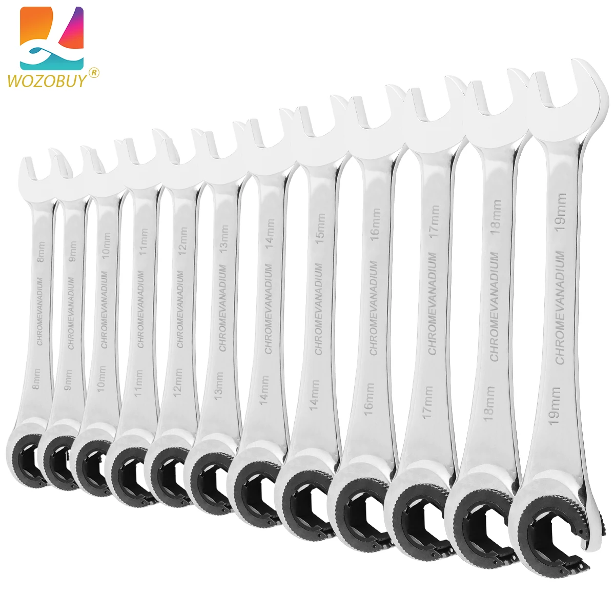 Demsyeq Chiave a cricchetto compatta da 10 mm, ad alta durezza