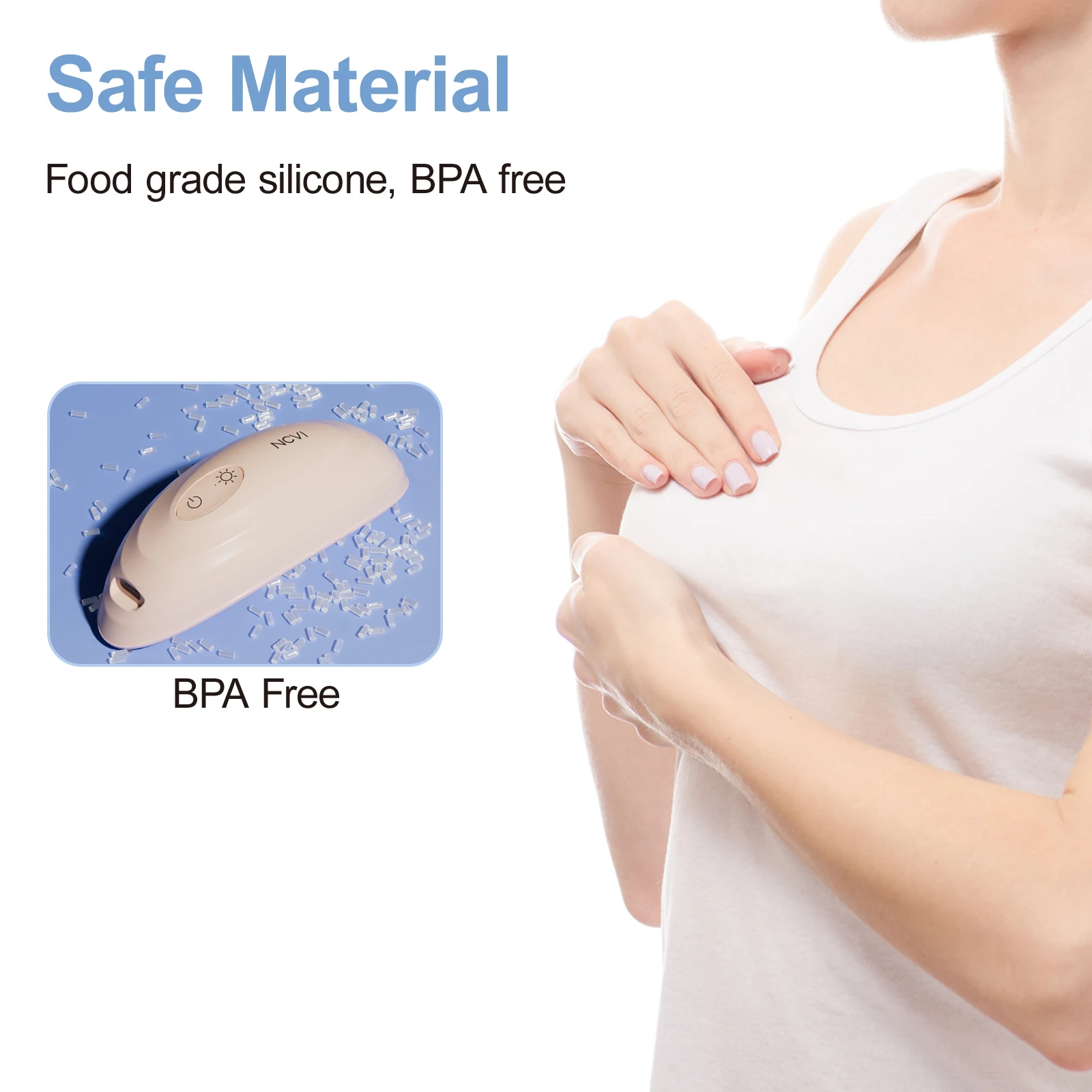 NCVI Warming Lactation Massager 2 Vibration & Heating modes Breastfeeding Support for Clogged Ducts Mastitis Improve Milk Flow lactation massager