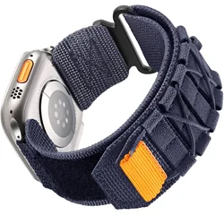 Nylon Tactical Sports Strap for Smartwatch - Durable & Stylish Bracelet Band (Blue)