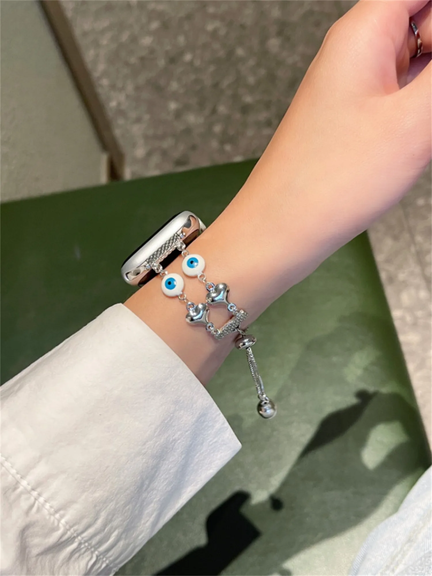 Cinturino gioiello per smart watch elegante bracciale metallo_voghion.com