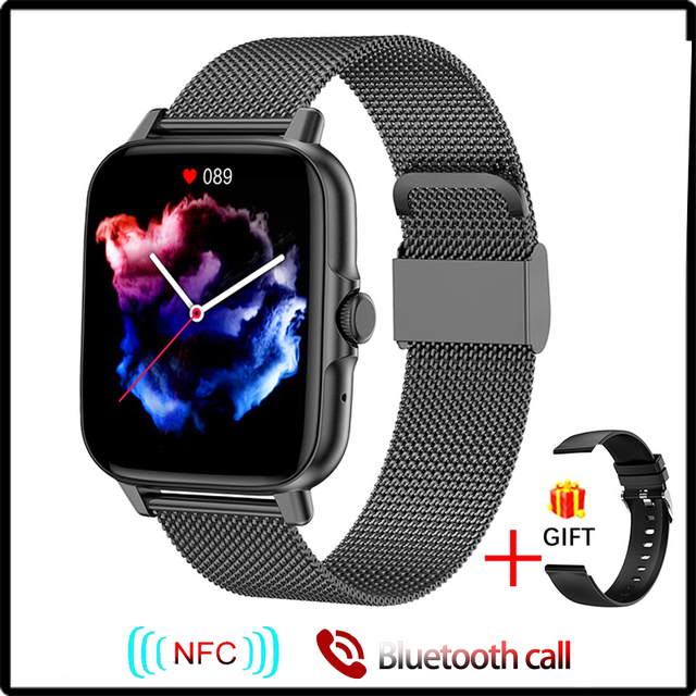 2022 New NFC Smart Watch Men Women 1.69 Inch HD Heart Rate Fitness Tracker Bluetooth Call Men Smartwatch For Huawei Xiaomi