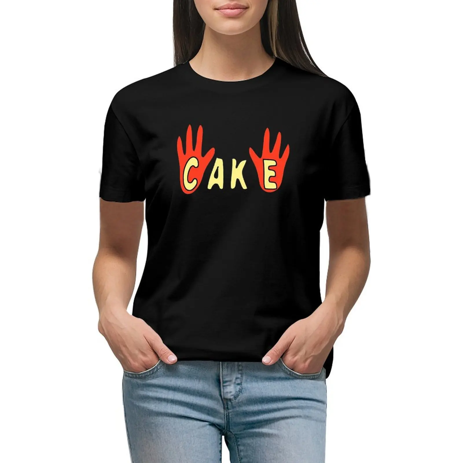 

Cake T-Shirt Short sleeve tee cute clothes summer tops plus size tops Womens graphic t shirts