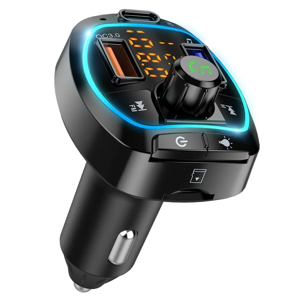 Bluetooth 5 FM Transmitter Wireless Car 3USB Charger Handsfree Mp3 Player