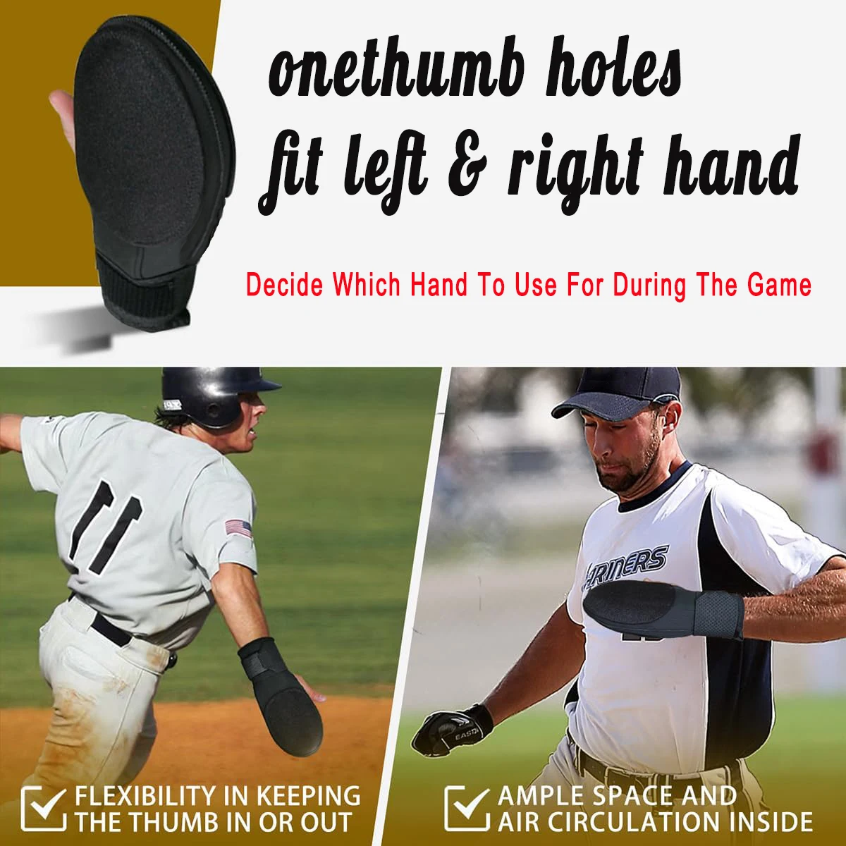 1 Pcs Baseball Sliding Mitt Left Hand Softball Sliding Mitt for Baseball and Softball ， Hand Protection for Men Women Adults