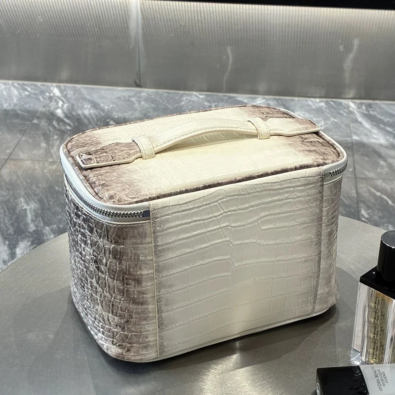 Custom Initials Leather Makeup Bags For Women Luxury Designer Handbag And Purses 2026 New In Crocodile Pattern Make Up Organizer 6