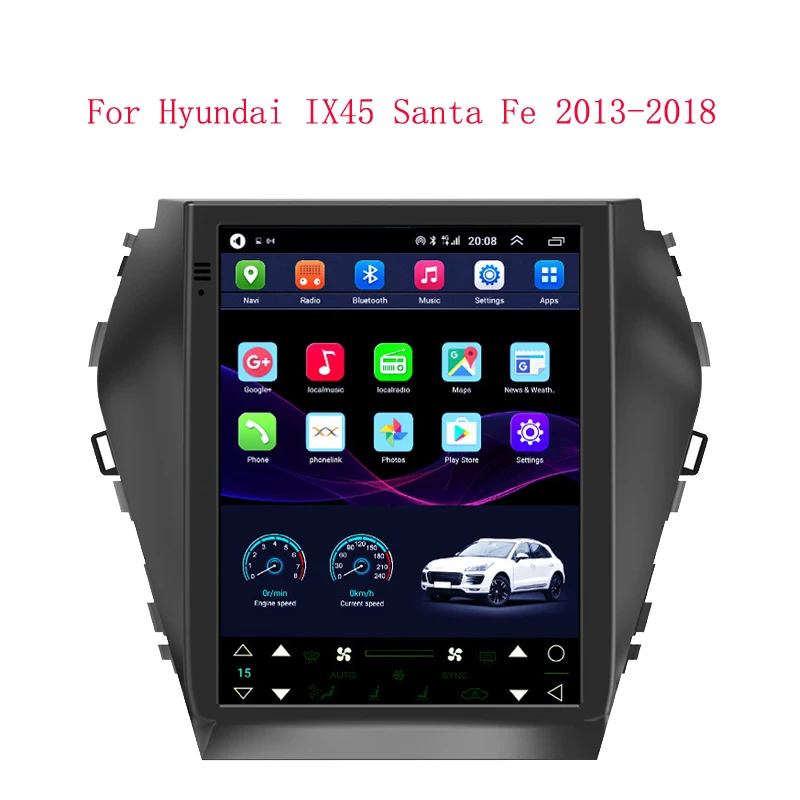 

Автомагнитола для Hyundai IX45 Santa Fe 2013-2018, мультимедийный экран Tesla, Android 11, навигация, GPS, Carplay
