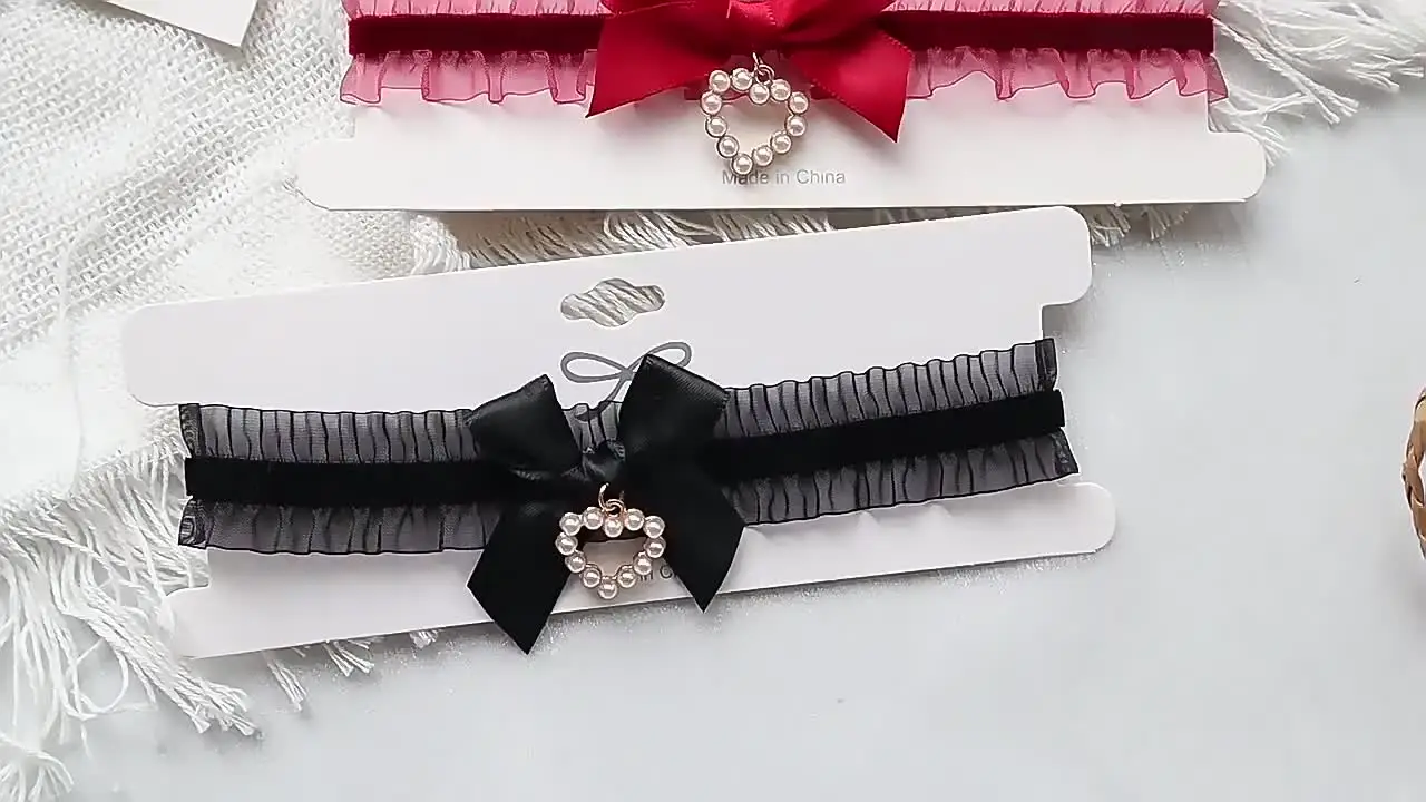 Винтажный черный белый чокер хуяли