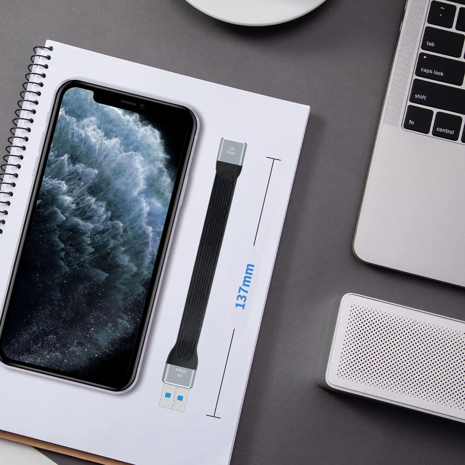 รูปสินค้า สาย USB 3.0 ยืดหยุ่น 13 ซม. ความเร็วสูง สำหรับอุปกรณ์ต่างๆ