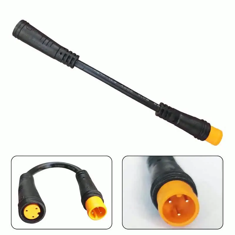 Produktbild von 3-poliges Verlängerungskabel Für Bafang E-Bike – Für Daumengas, Bremshebel & Gang-Sensor, Wasserdicht, Buchse-Buchse, 17 Cm
