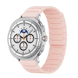 Magnetic Silicone Watch Strap Bracelet - Unisex Style - Watch8 40 - 44 - 46mm (Pink)