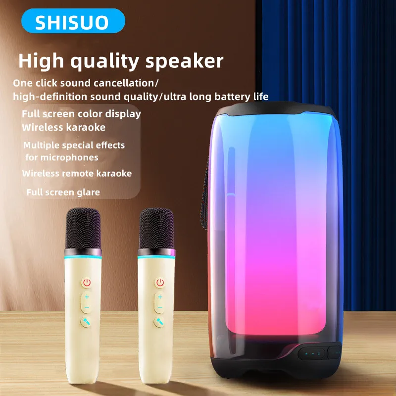 

Высокомощная Bluetooth-Колонка для караоке S25, беспроводной звуковой микрофон для улицы с голосовым пробуждением, сабвуфером