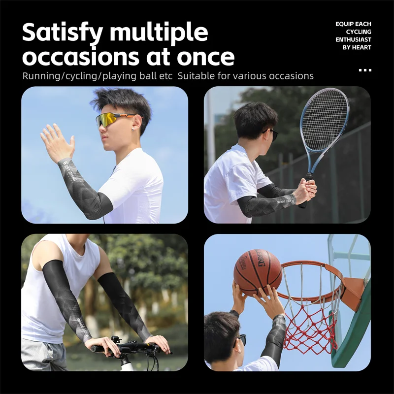 Sun Protection Arm Sleeves Cycling Arm Sleeves Ice Fabric Anti-UV for Running Cycling