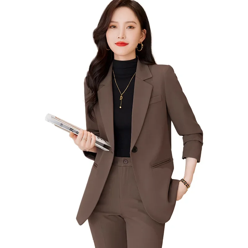 6280 Small Suit Outfit Women's Spring and Autumn New Casual Fashion Temperament Small Size Western Style Professional Tailored S