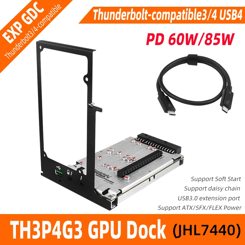 TH3P4G3 USB4 Thunderbolt4/3-compatible GPU Dock Laptop to