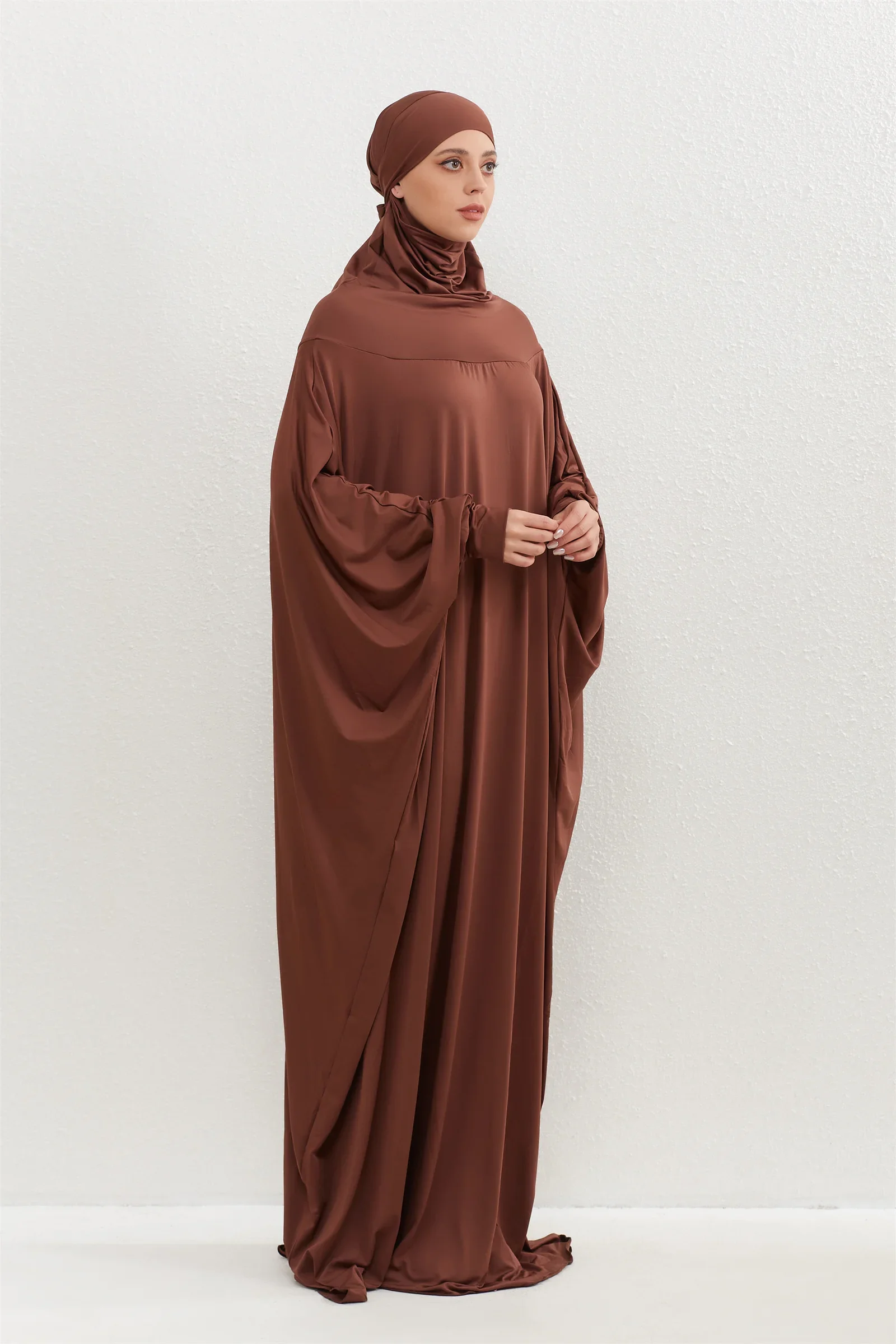 Hooded Muslim Prayer Abaya Dress Sdfeee9049ab043adbda75b777b50b797N