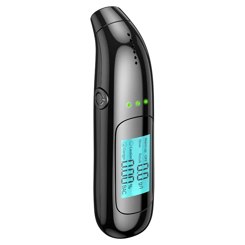 USB Rechargeable Alcohol Tester High Precision Breathalyzer Alcometer Non-contact Professional Car Portable Alcohol Detector