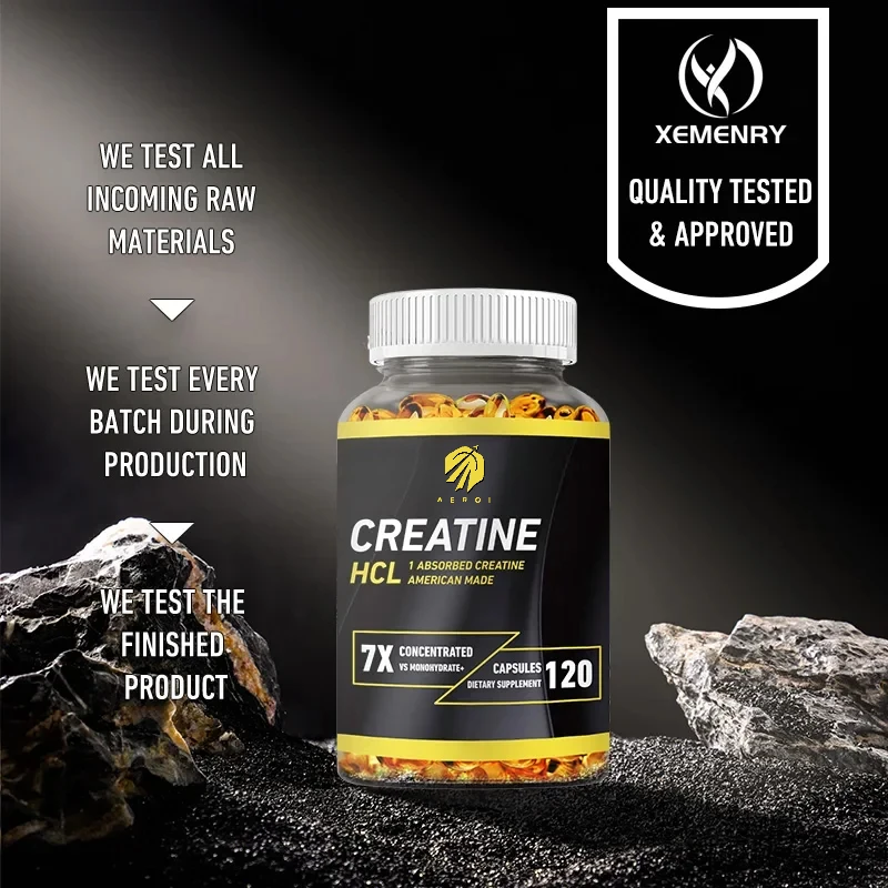Creatine HCl-Helps with High Intensity Workouts, Boosts Energy Levels Before A Workout, Aids in Muscle Bulk and Repair
