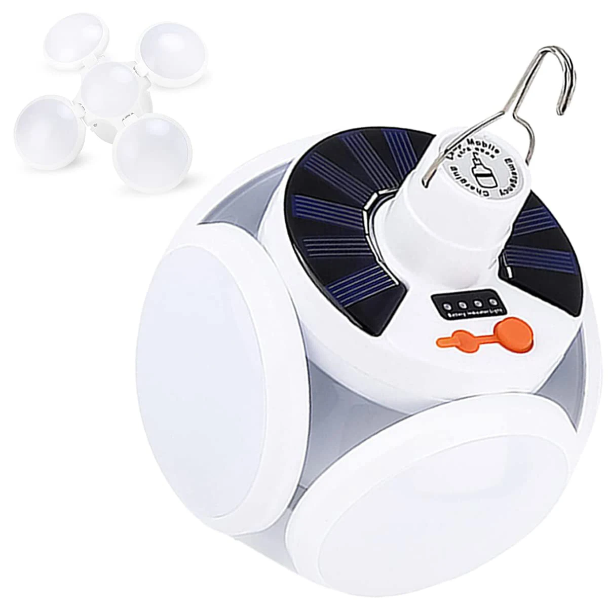 

Solar Outdoor Folding Light Portable USB Rechargeable LED Bulb Search Lights Camping Torch Emergency Lamp for Power Outages