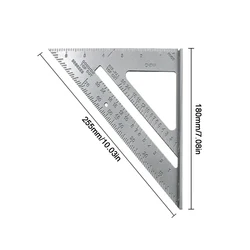 Enhanced Aluminum Alloy Woodworking Triangle Ruler for Precision Measurement (A)