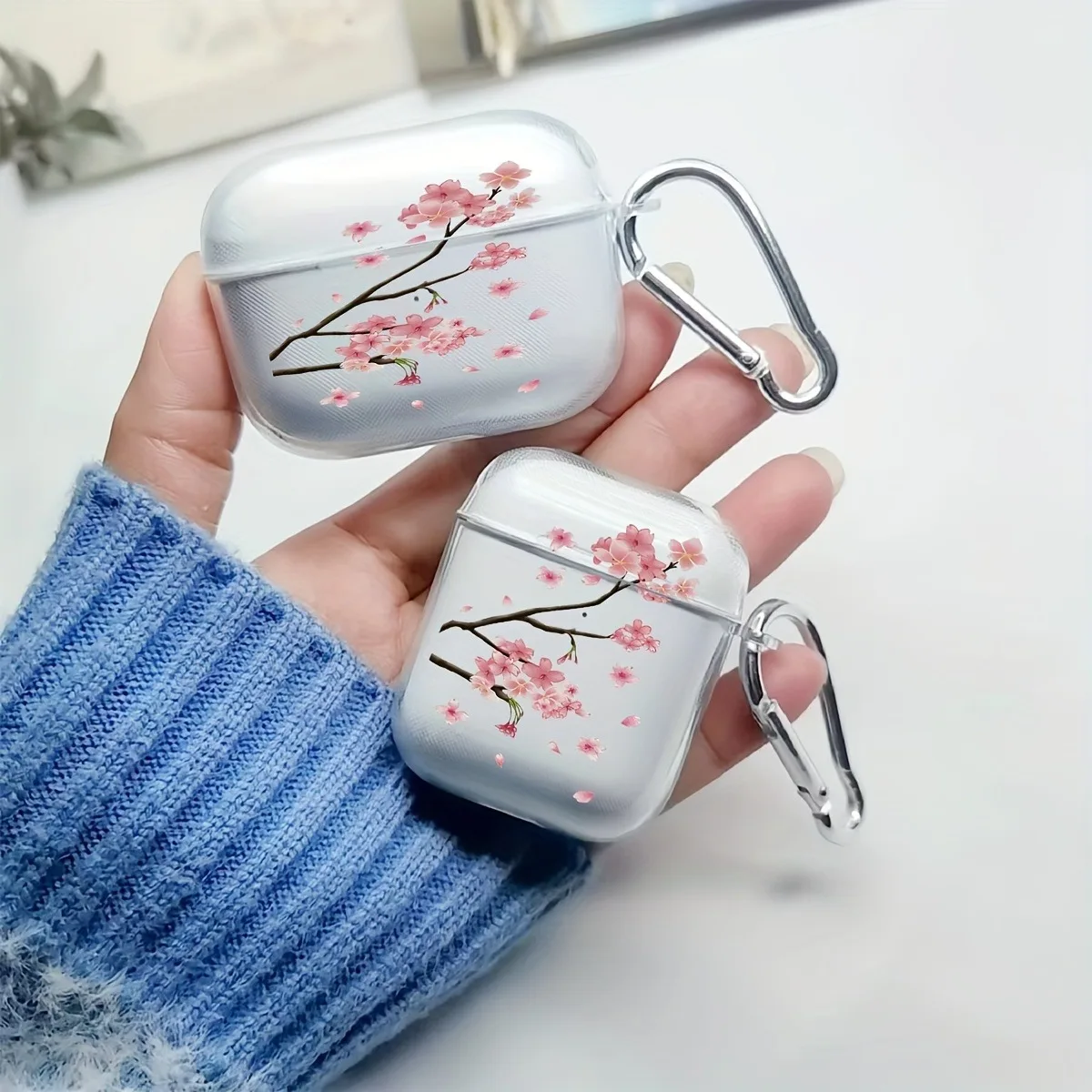 Clear Soft Protective AirPods Case with Keychain