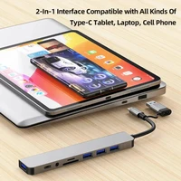 5Gbps USB 3.0 HUB USB C HUB USB C Docking Station High Speed Transmission OTG Adapter Splitter TYPE-C HUB For Laptop Macbook 2