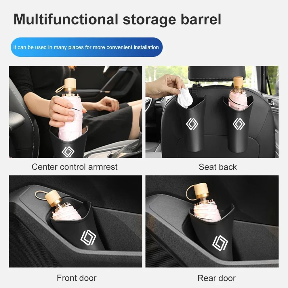 1pc Car Portable Hanging Mini Car Trash Can For Renault Scenic Clio Laguna 2 3 4 5 Kangoo Fluence Megane Trafic Talisman Twingo
