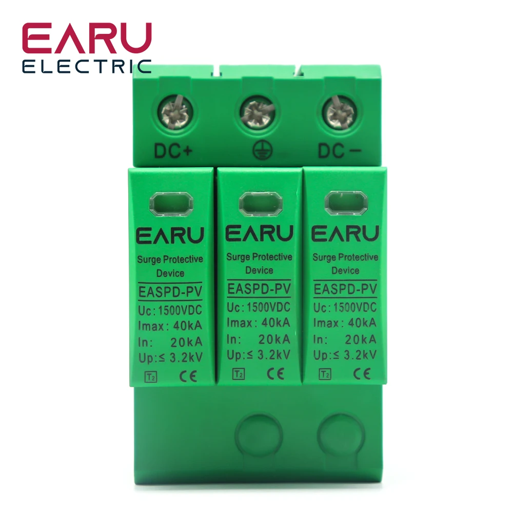 3p Dc Spd 500v 800v 1000v 1200v 1500v 20ka40ka Din Rail Solar Outdoor