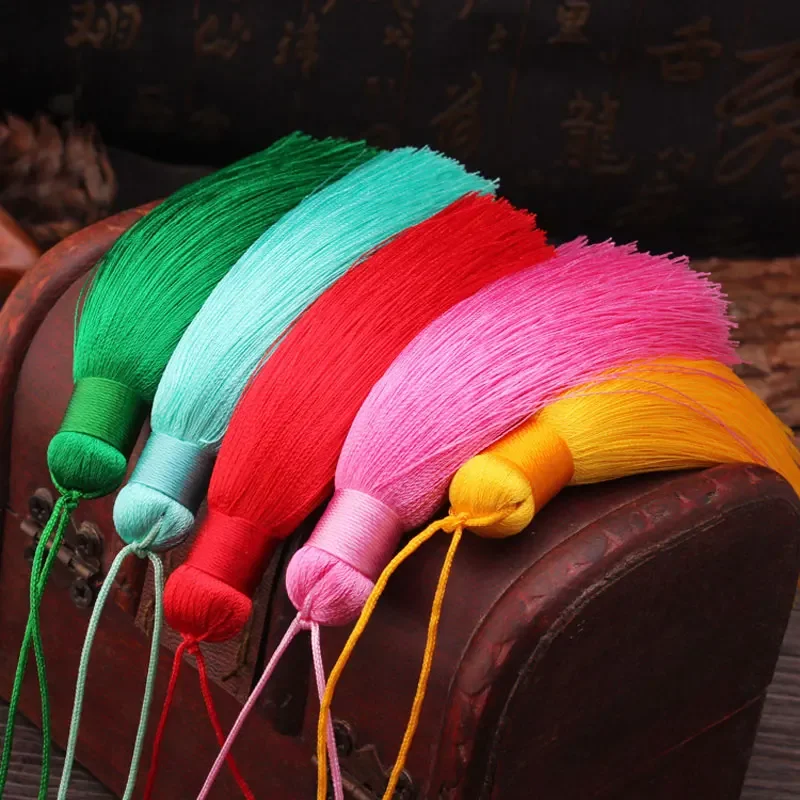 Tassels 1/2Pcs Silky Handmade Soft 12CM Crafts with Cord Loop for DIY Crafts Jewelry Making Accessories tassel fringe tassel trim mini tassels silky floss tassels leather tassels fluorescent tassels tassel accessories tassel decoration