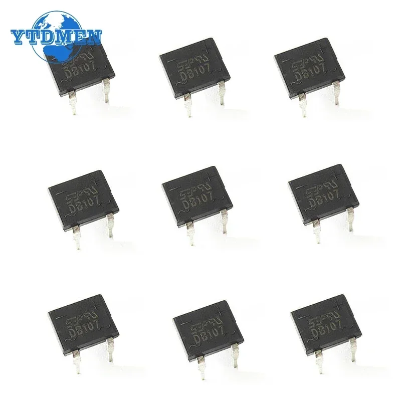 10/50PCS DB107 Diode Bridge 1A 1000V DIP4 Single Phases Diode Rectifier Bridges Electronica Componentes diode bridge rectifier