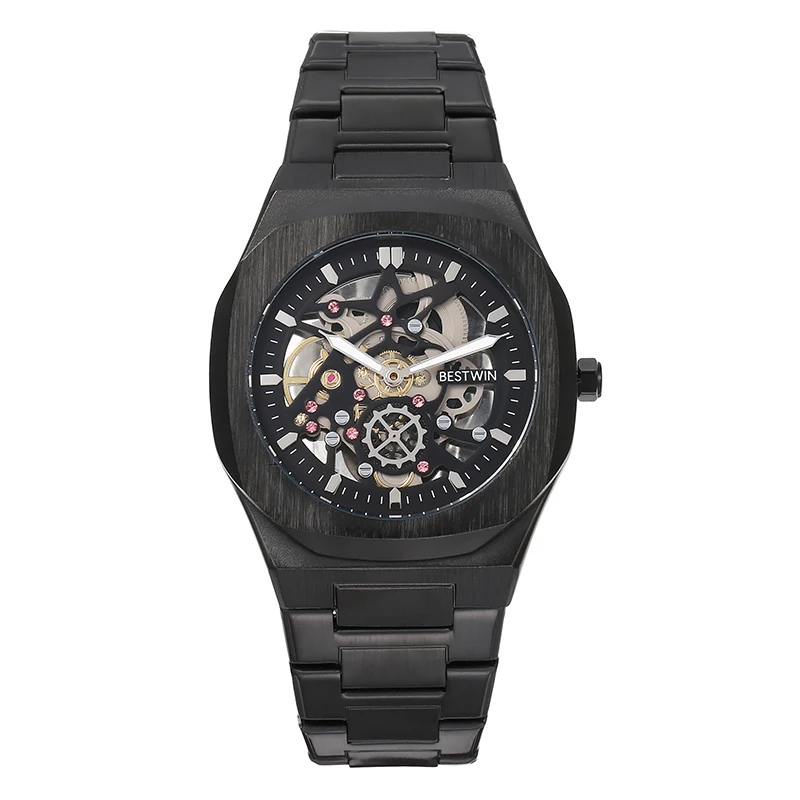 The New fashion Men Stainless Steel Circular The Gold Watch Luxury Quartz  The Clock Business and Leisure Students