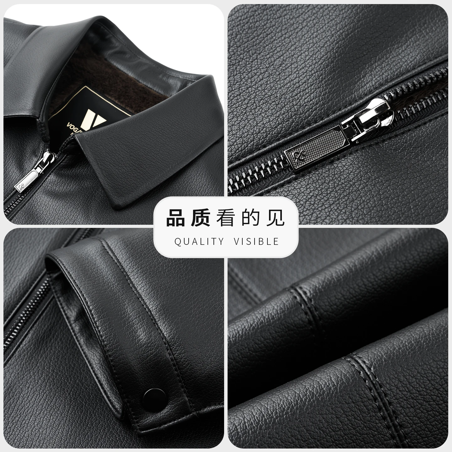 YXL-3507 الرجال سترة جلد الغنم الخريف والشتاء سميك...