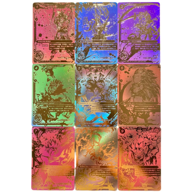 

9Pcs/Set Four kinds of style Dragon Ball Son Goku Ink painting Cards DIY Hobby Collectibles Game Anime Flash Cards Gift Toys