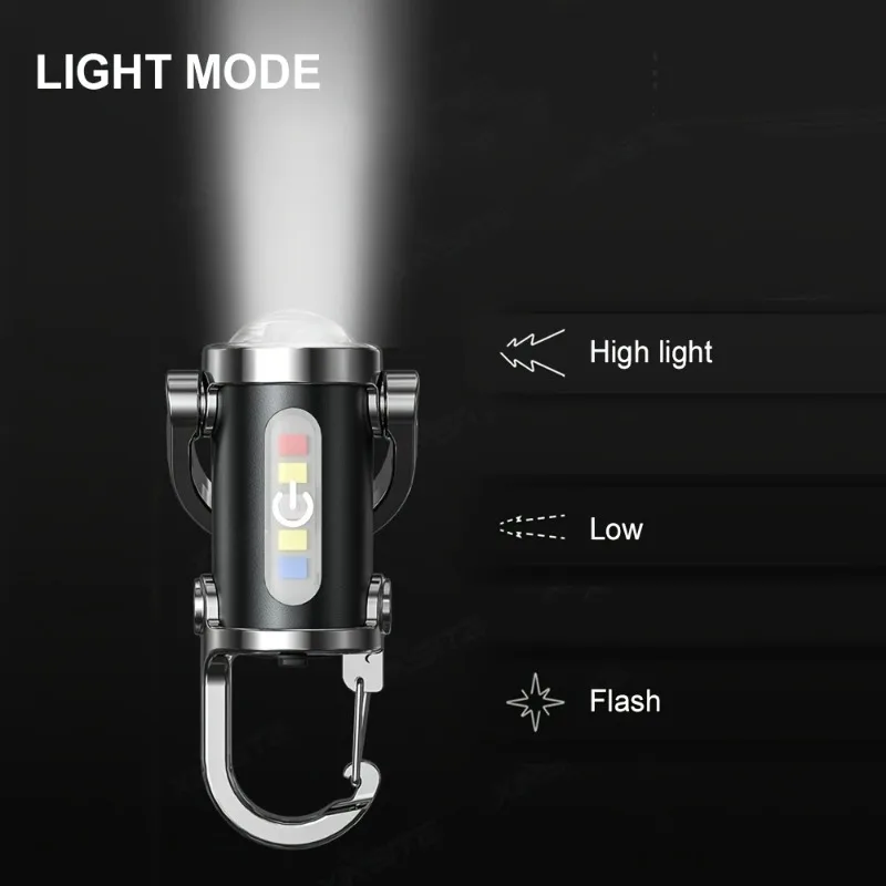 LED Keychain Flashlight Portable Work Light for Outdoor Camping