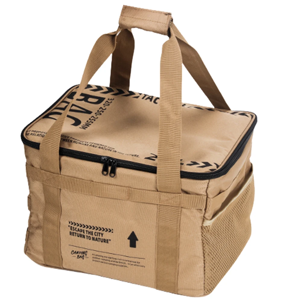 20 L Picnic Bag Cookware Storage Bag with Handle Camping Storage Bag for Beach Picnic Road Trip Travel for Family Activities