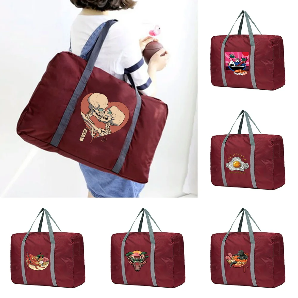 

Large Capacity Foldable Travel Bag Clothes Organizers Bag Convenient Handbags Unisex Japan Pattern Luggage Men Duffle Bag