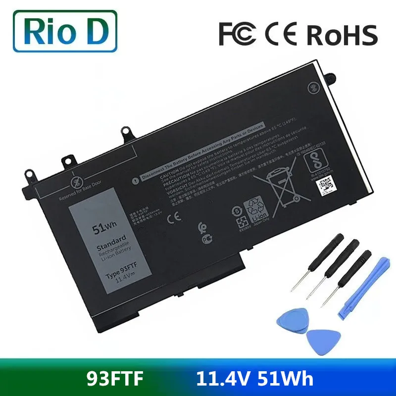 

NEW 93FTF Laptop Battery For Dell Latitude E5490 E5580 E5590 M3520 M3530 5480 5490 5580 5590 5495 5491 E5480 4YFVG