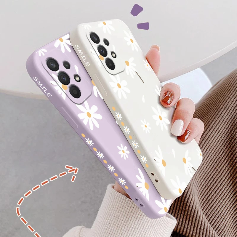 White Sunflower Silicone Phone Case - Shatterproof Camera Protection with Thin Soft Back Cover