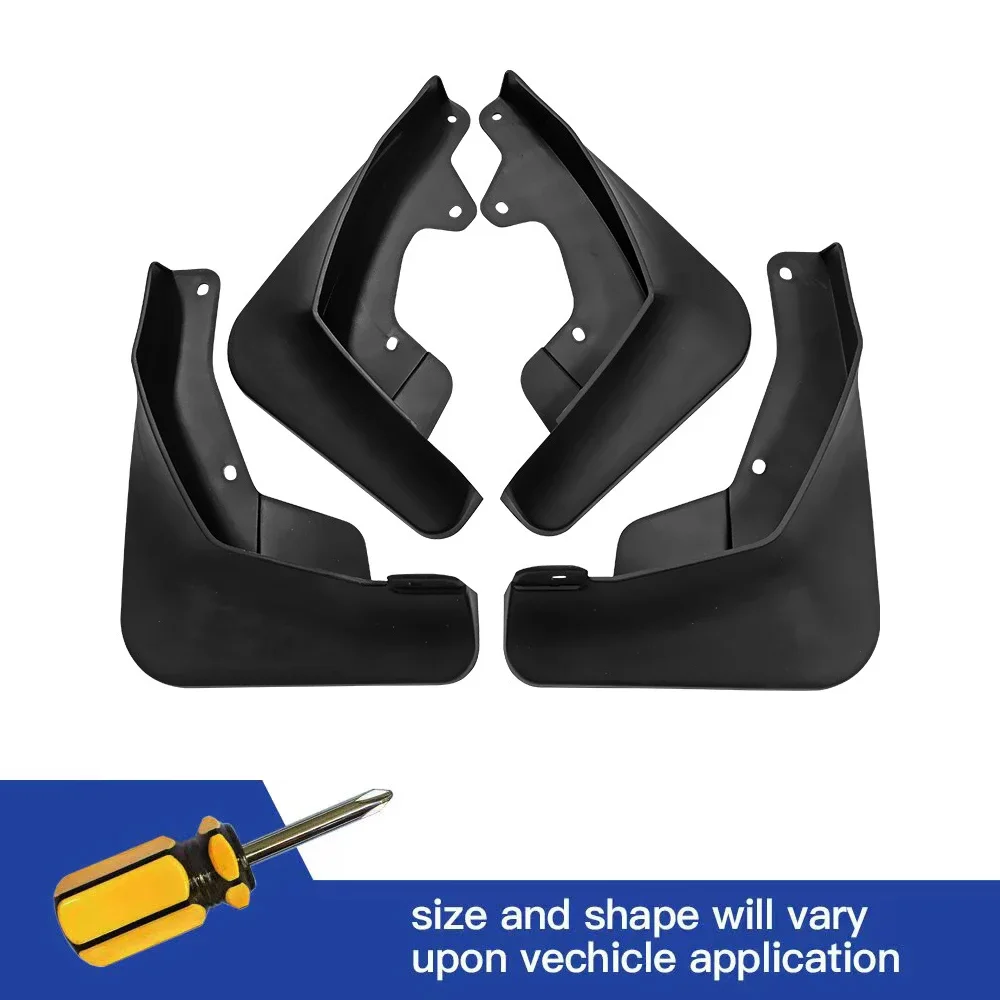 

4Pcs Front & Rear Mud Flaps Splash Guards Mudguards Black For Trumpchi GS3 2021 2022-Present